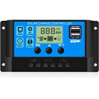Thlevel 10A Controlador de Carga Solar 12V-24V Panel Solar Inteligente Controlador de Carga con Pantalla LCD y Doble…